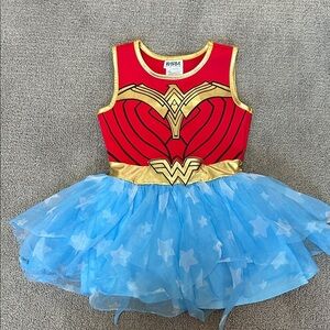 Heroic Wonder Woman Costume Dress for Kids - Red, Gold, and Blue